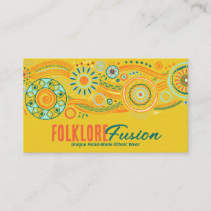 Colourful Ethnic Pattern Ornament  Business Card