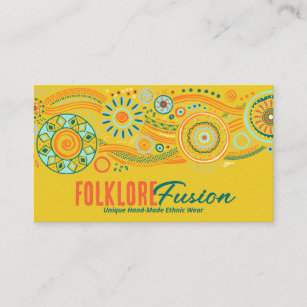 Colourful Ethnic Pattern Ornament  Business Card