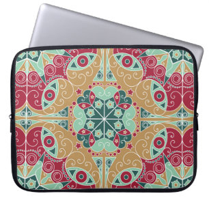 Colourful ethnic patterned background. Arabesque v Laptop Sleeve