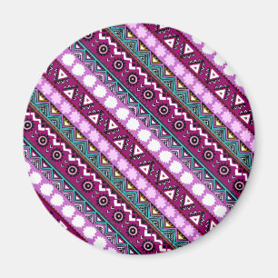 Colourful ethnic patterns design mouse pad magnet