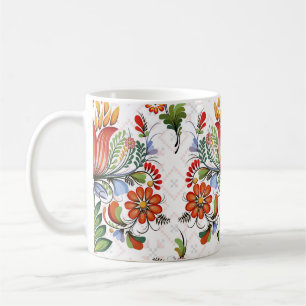 Colourful Ethnic Petrykivka: Ukrainian Flowers. Coffee Mug