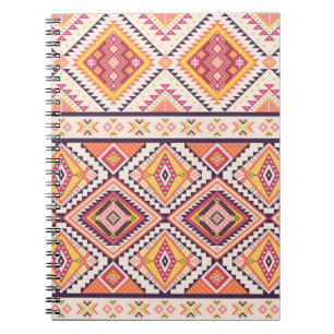 Colourful ethnic seamless pattern notebook