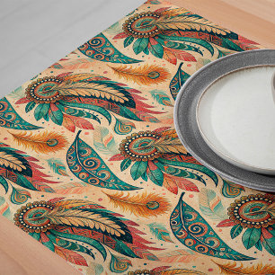 Colourful Ethnic Table Runner with Tribal Motifs