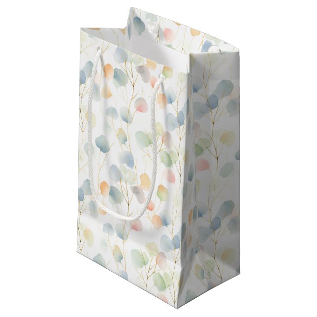 Colourful Eucalyptus Foliage Gift Bag (Front Angled)