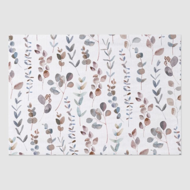 Colourful Eucalyptus Watercolor   Tissue Paper (Front)