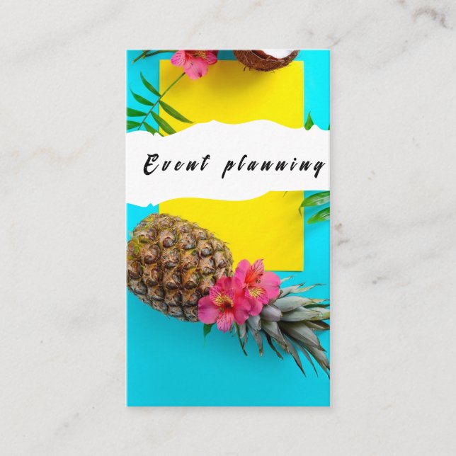 Colourful Event Planning Modern Business card (Front)