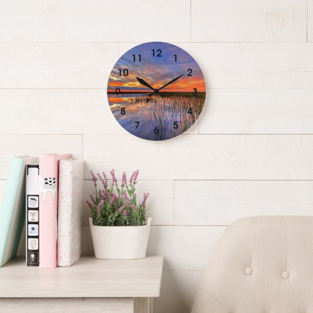 Colourful Everglades, Florida, Large Clock (Reading Room)