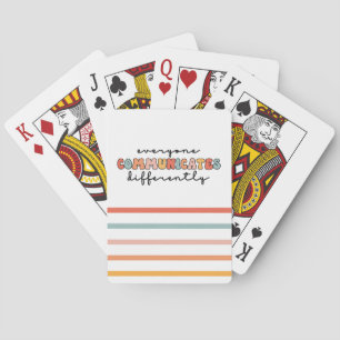 Colourful Everyone Communicates Differently  Playing Cards