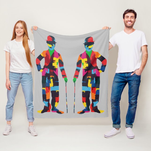 Colourful Evolution of Vintage Comedy Fleece Blanket (In Situ)