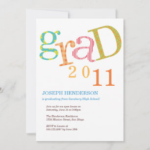 Colourful excitement graduation class announcement