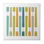 Colourful Exclamation Points Geometric Mid Century Tile<br><div class="desc">Add a pop of colour to your tile work with this funky exclamation points mid-century modern ceramic tile. It features the bright and bold colours of turquoise,  blue,  orange,  green,  and tan</div>