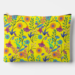 Colourful Exotic Floral Background Pattern-23145 Accessory Pouch