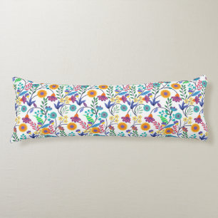Colourful Exotic Floral Background Pattern-23145 Body Cushion