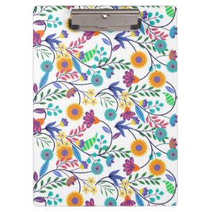 Colourful Exotic Floral Background Pattern-23145 Clipboard