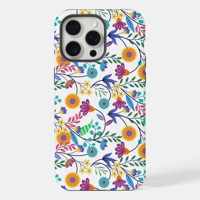 Colourful Exotic Floral Background Pattern-23145 iPhone Case (Back)