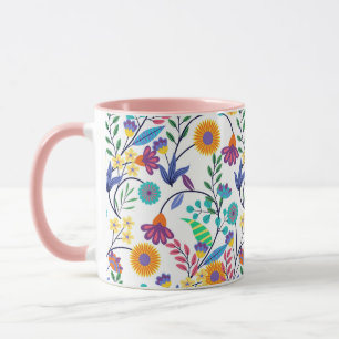 Colourful Exotic Floral Background Pattern-23145 Mug