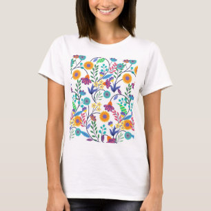 Colourful Exotic Floral Background Pattern-23145 T-Shirt