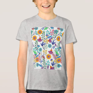 Colourful Exotic Floral Background Pattern-23145 Tri-Blend Shirt