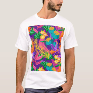 Colourful Exotic Floral Pattern-23148 T-Shirt