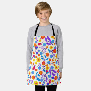 Colourful Exotic Floral Pattern-23165 Apron