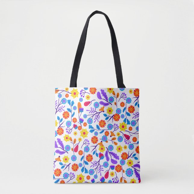 Colourful Exotic Floral Pattern-23165 Tote Bag (Front)