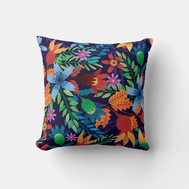 Colourful Exotic Floral Pattern-24367 Cushion (Front)