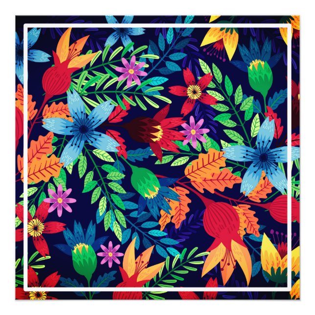 Colourful Exotic Floral Pattern-32436 Photo Print (Front)