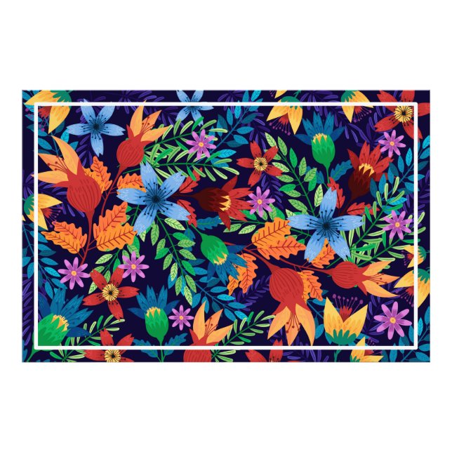 Colourful Exotic Floral Pattern-32436 Photo Print (Front)