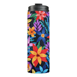 Colourful Exotic Floral Pattern-68578 Thermal Tumbler