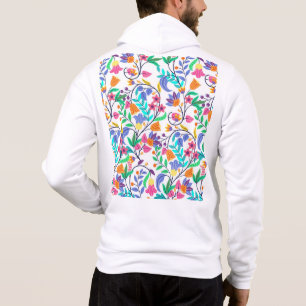 Colourful Exotic Floral Pattern Hoodie