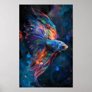 Colourful Exotic Hybrid Fish Poster