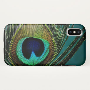 Colourful Exotic Peacock Feather Modern iPhone X Case