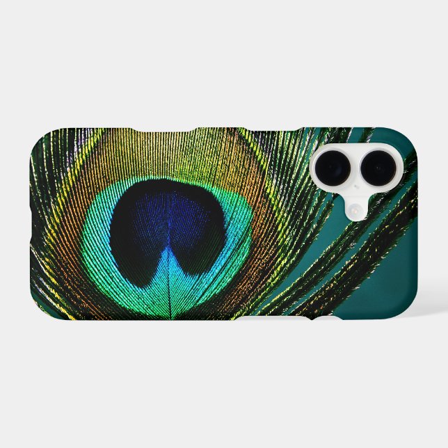 Colourful Exotic Peacock Feather Modern Photograph (Back (Horizontal))