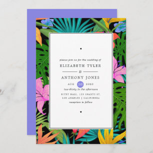 Colourful Exotic Tropical Wedding Invitation