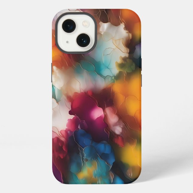 Colourful Explosion Alcohol Ink iPhone Case (Back)
