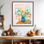 Colourful Exuberant Floral Bouquet Illustration Ar Poster<br><div class="desc">I hope you like this colourful art poster. Add your own text, change background colour too. Select the print size using the drop down menu above, and you can click the “edit design” button to customise the artwork to fit any size paper. Purchase a simple poster or a fully framed...</div>