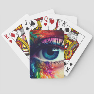 Colourful Eye Art Playing Cards