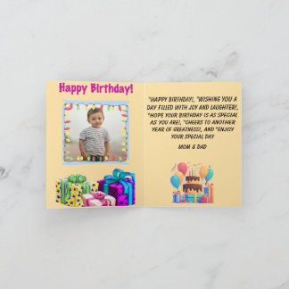 COLOURFUL,EYE CATCHING KIDS BIRTHDAY CARD