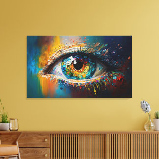 Colourful eye conceptual abstract Elegant Modern Canvas Print
