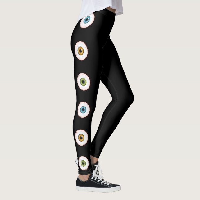 Colourful Eyes Halloween Eyeballs Bloodshot Eyes Leggings (Right)