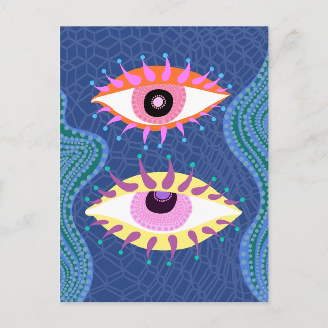 Colourful Eyes Postcard (Front)