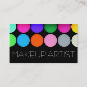 Colourful Eyeshadow Palette MakeUp Artist Business Card
