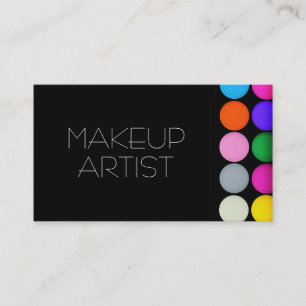 Colourful Eyeshadow Palette MakeUp Artist Business Card