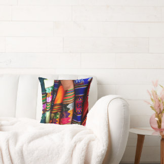 Colourful fabric pattern cushion Design