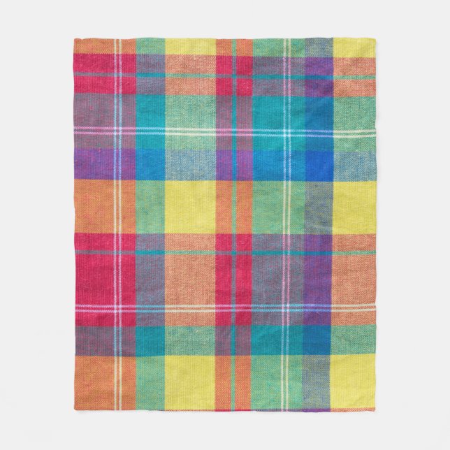 Colourful fabric plaid, cloth texture. fleece blanket (Front)