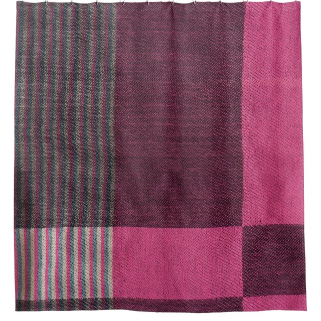 Colourful Fabric Surface: Top View. Shower Curtain (Front)