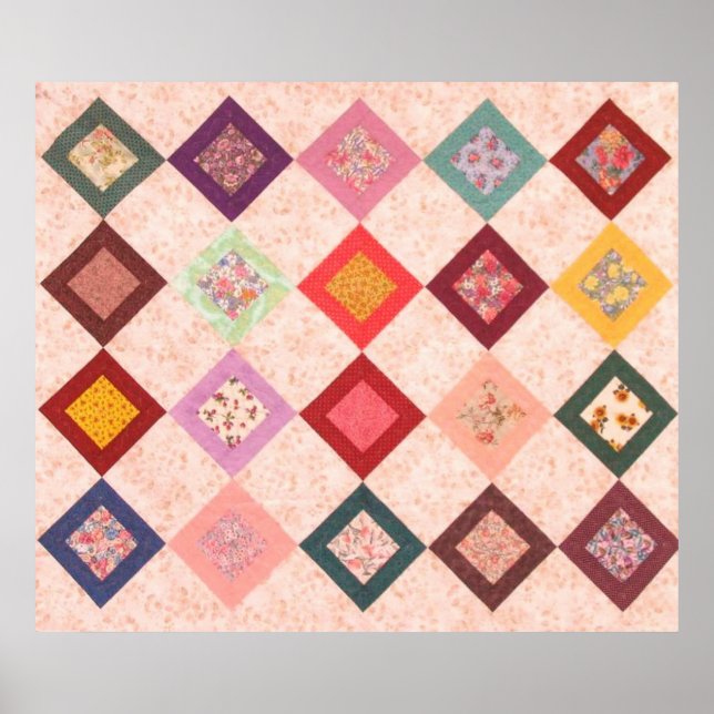Colourful Fabrics Pattern Poster (Front)