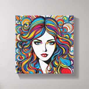 Colourful Face Canvas Print