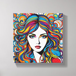 Colourful Face Canvas Print