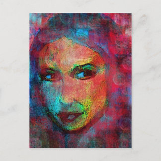 Colourful Face Postcard